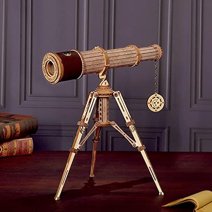 3D WOODEN PUZZLE MONOCULAR TELESCOPE WOOD MODEL MAKING SCIENCE GIFTS FOR ADULTS CHILDREN OVER 14 YEARS 314 PIECES MONOCULAR TELESCOPE - Image 3